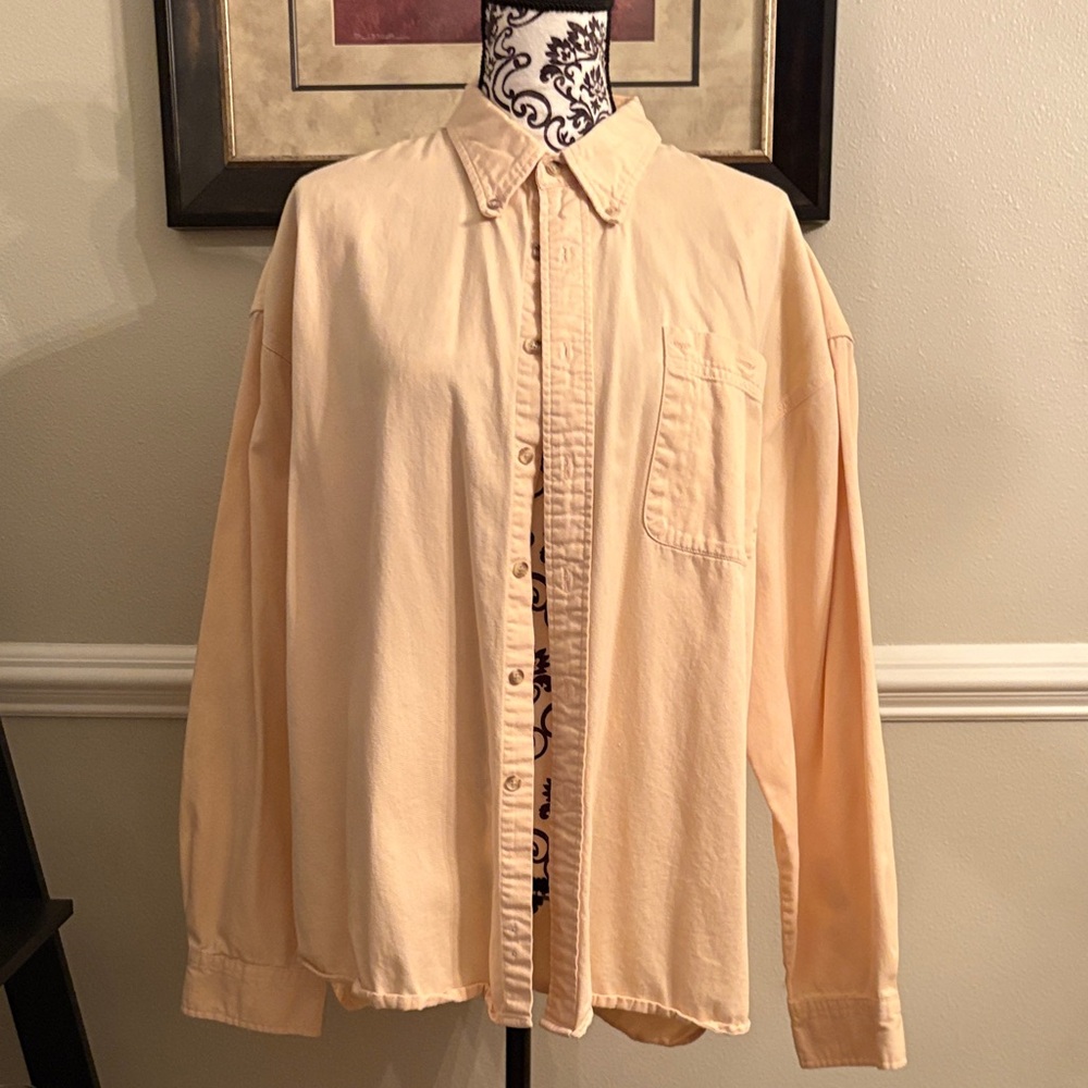 Beige Button-Up Shirt
